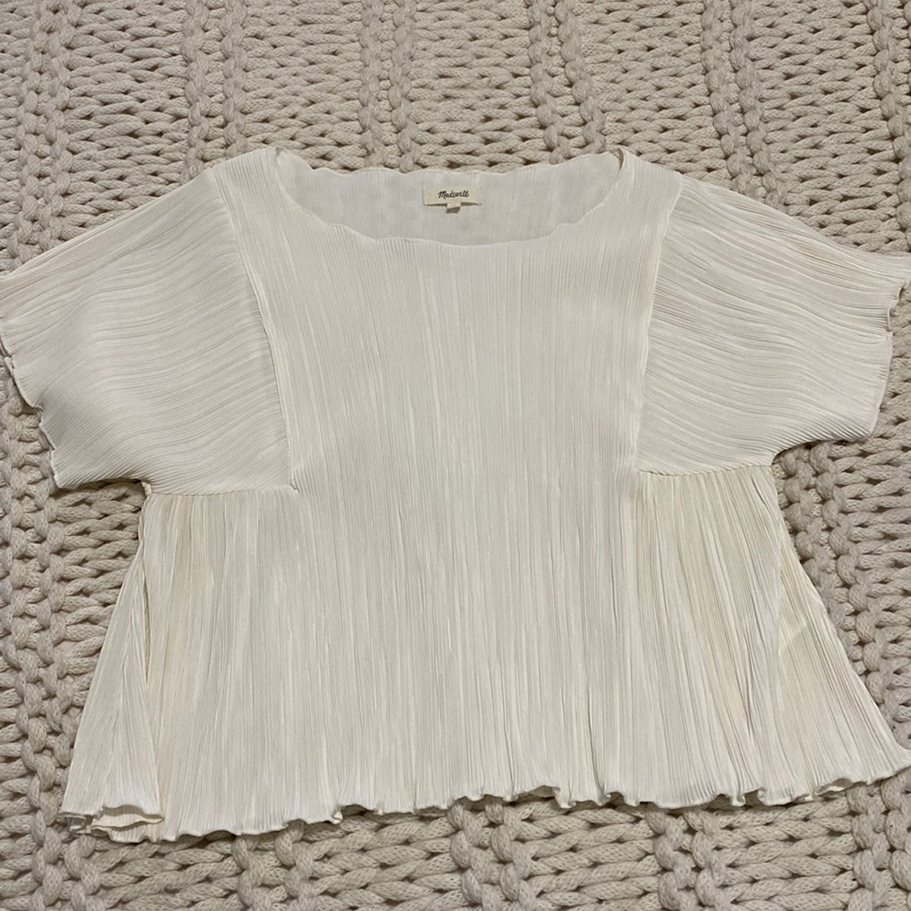Madewell white/cream shirt size medium